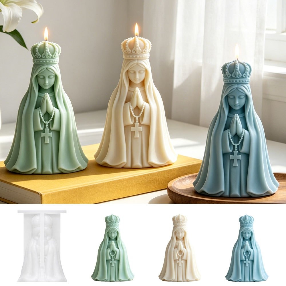 Resin Art Furniture - 3D Meryem Ana Silikon Mum Kalıbı