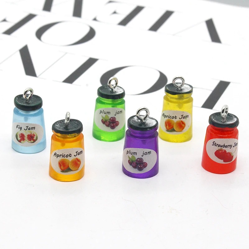 Resin Art Love - 10 adet/paket Çilek Elma Meyve Reçeli