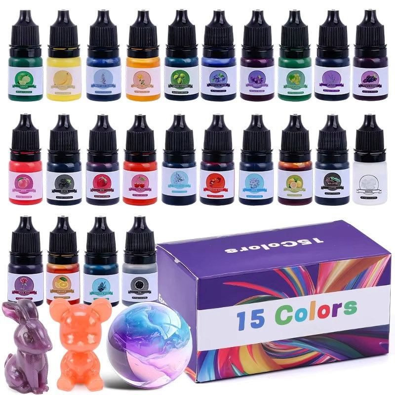 Resin Art Kit For Beginners - Epoksi Reçine Renk Pigmenti 24 Canlı