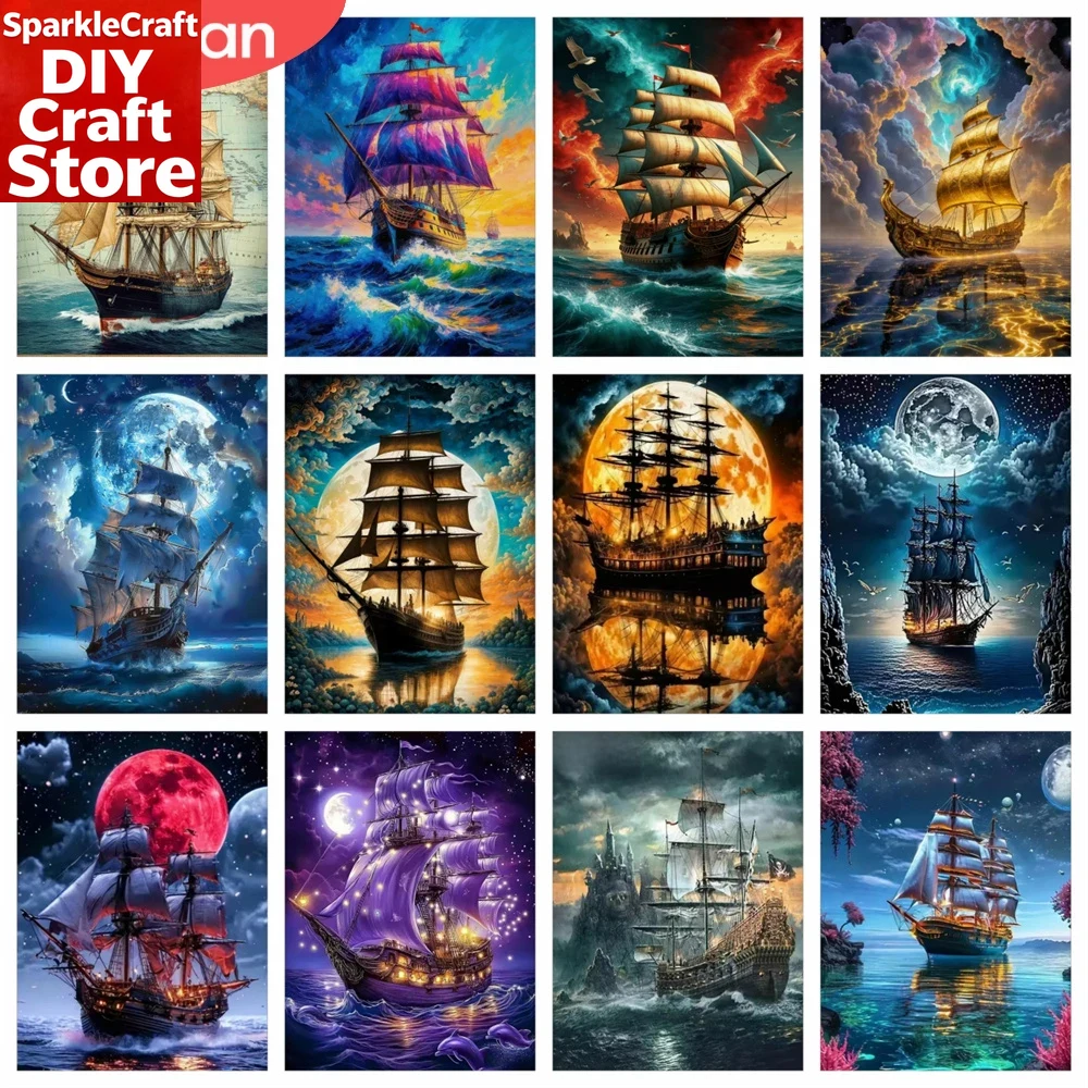Resin Art Wall Decor - Çerçevesiz Elmas Boyama Yenilikleri 2026 Yelkenli