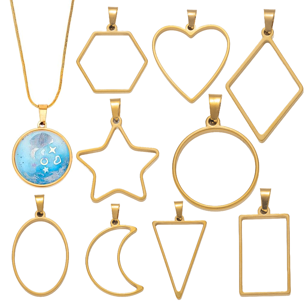 Resin Art Love - 5 adet Paslanmaz Çelik Açık Arka