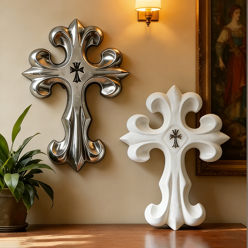 Resin Art Furniture - Retro çapraz duvar dekoru gotik tarzı