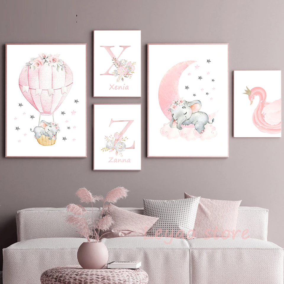 Resin Art Name - Güzel Hayvan Kişiselleştirilmiş Adı Sevimli Tavşan