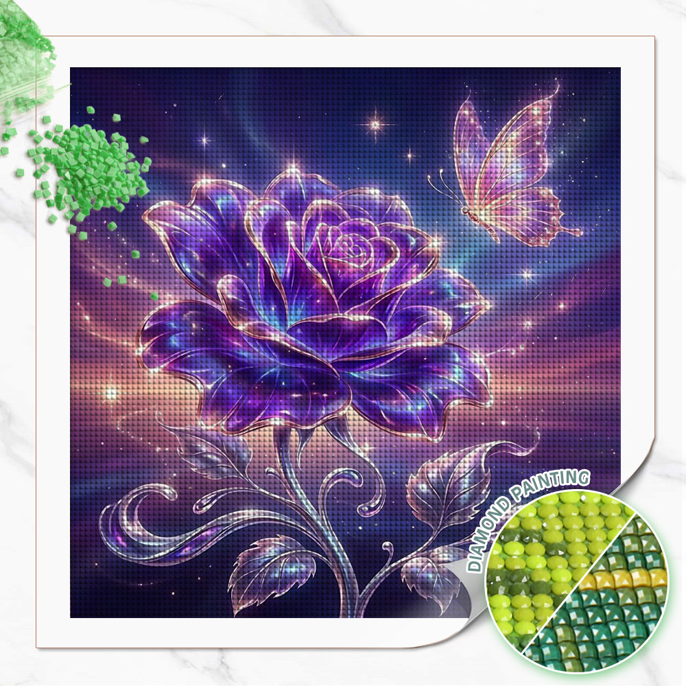 Resin Art Rose - Huacan Tam Kare Yuvarlak Elmas Boyama