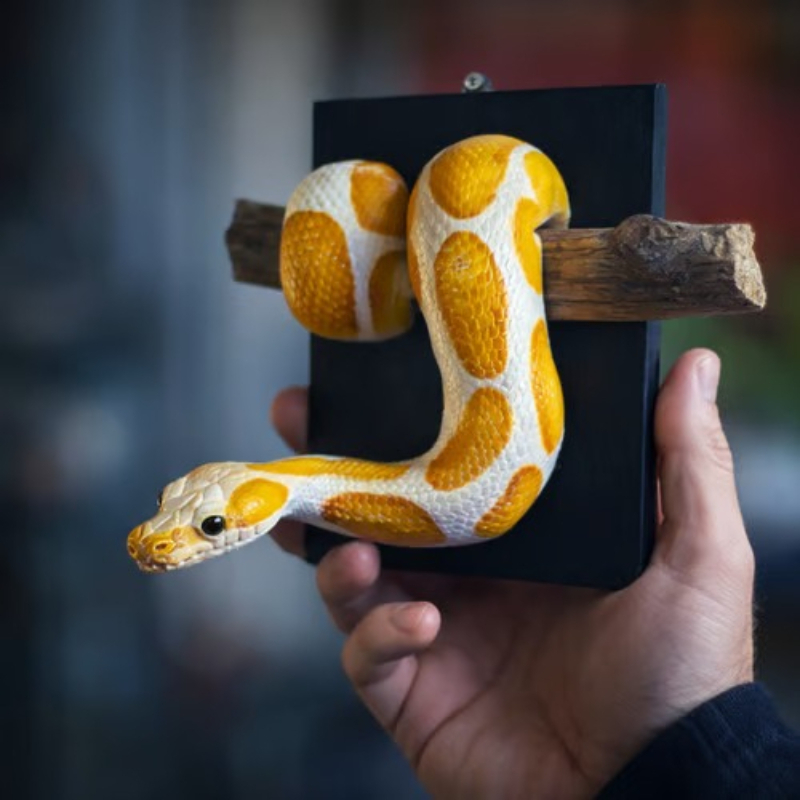 Resin Art Wall Decor - Yeni Altın Top Piton Duvar Sanatı