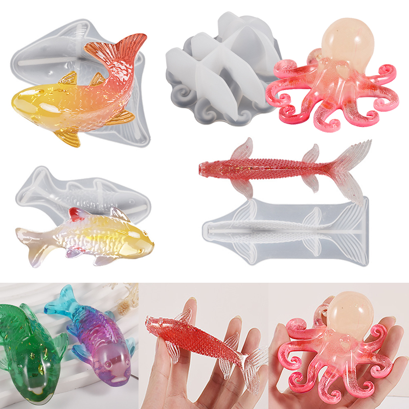 Resin Art Epoxy - 3D Koi Balık Şekilli Epoksi Reçine