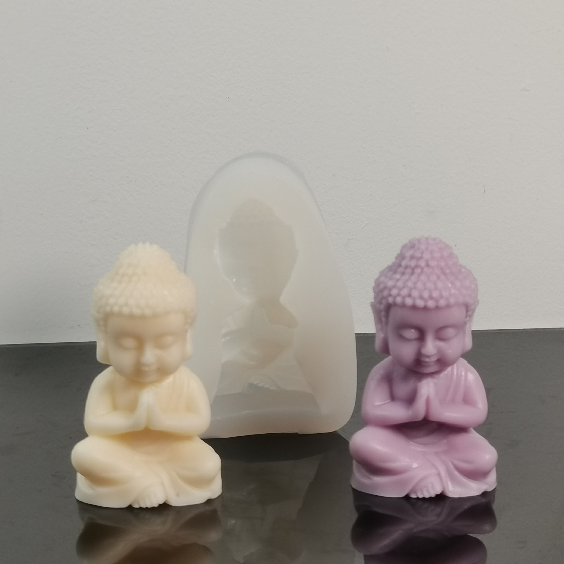 Resin Art Furniture - 3d Maitreya silikon mum kalıp Diy
