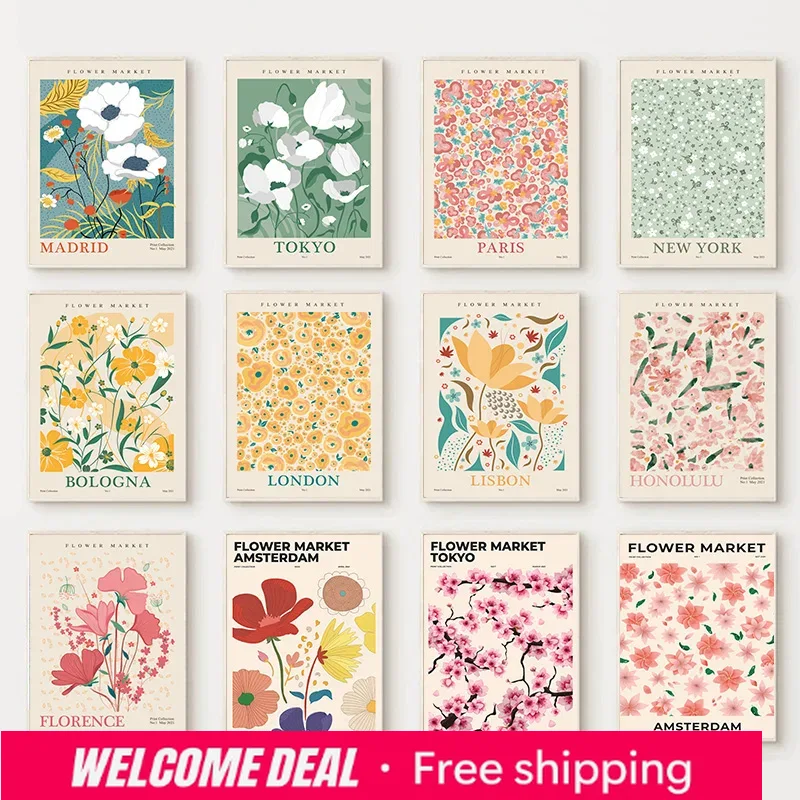 Resin Art Name - 2026 Çiçek Pazarı Poster Baskı Soyut