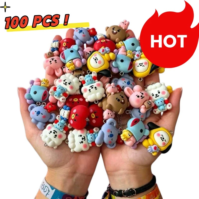 Resin Art Love - 7 adet BT21 Reçine Karikatür Figür