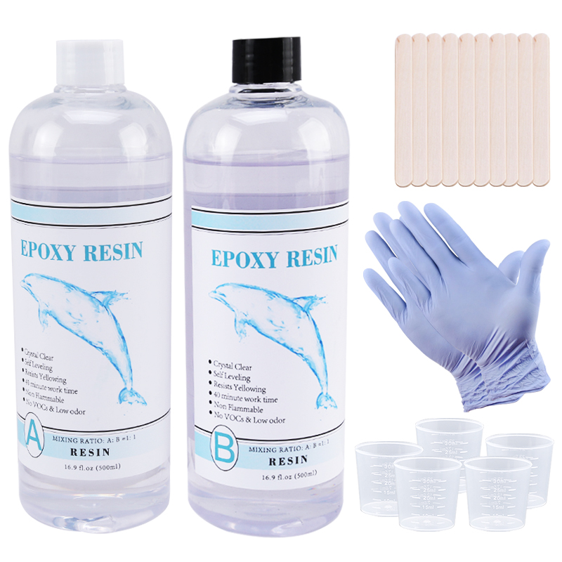Resin Art Kit For Beginners - 1:1 Şeffaf Epoksi Reçine Kristal Şeffaf
