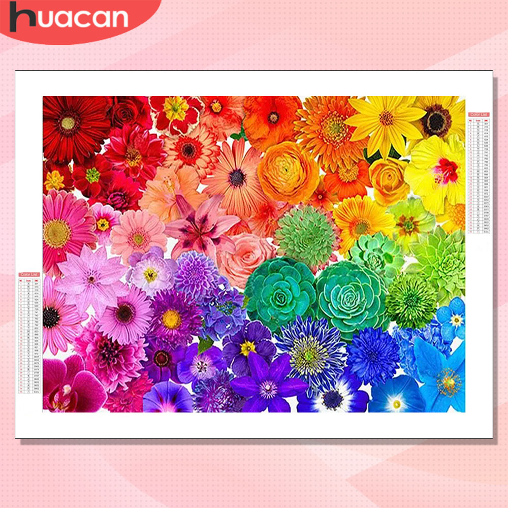 Resin Art Rose - HUACAN Elmas Sanat Kitleri Çiçek Renkli