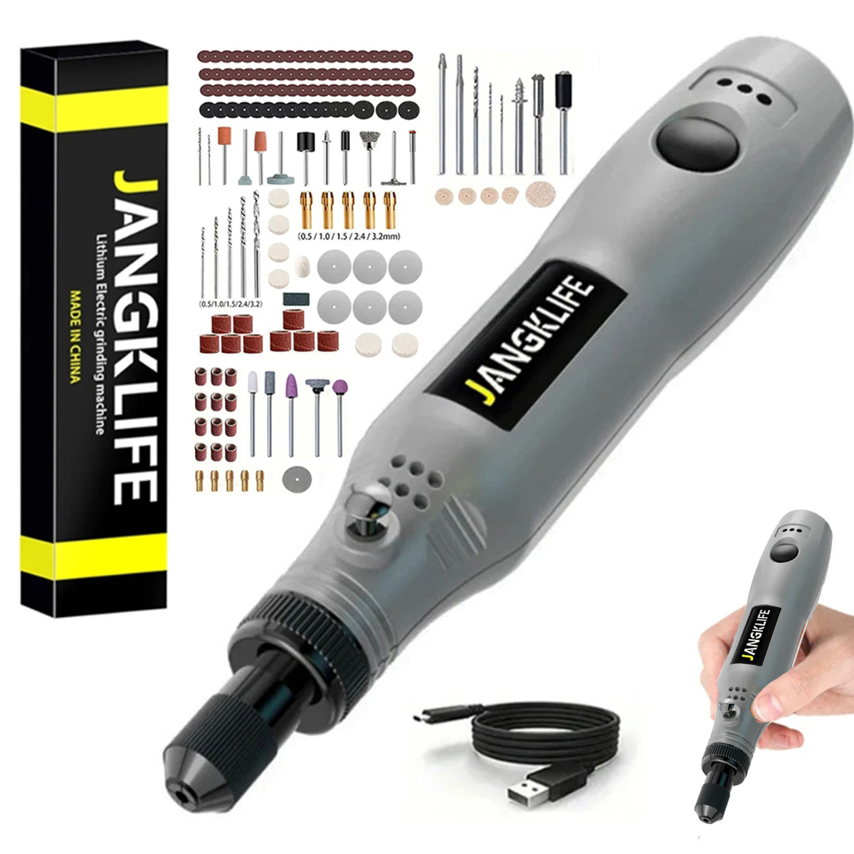 Resin Art Drill Machine - USB akülü döner Tool Kit için
