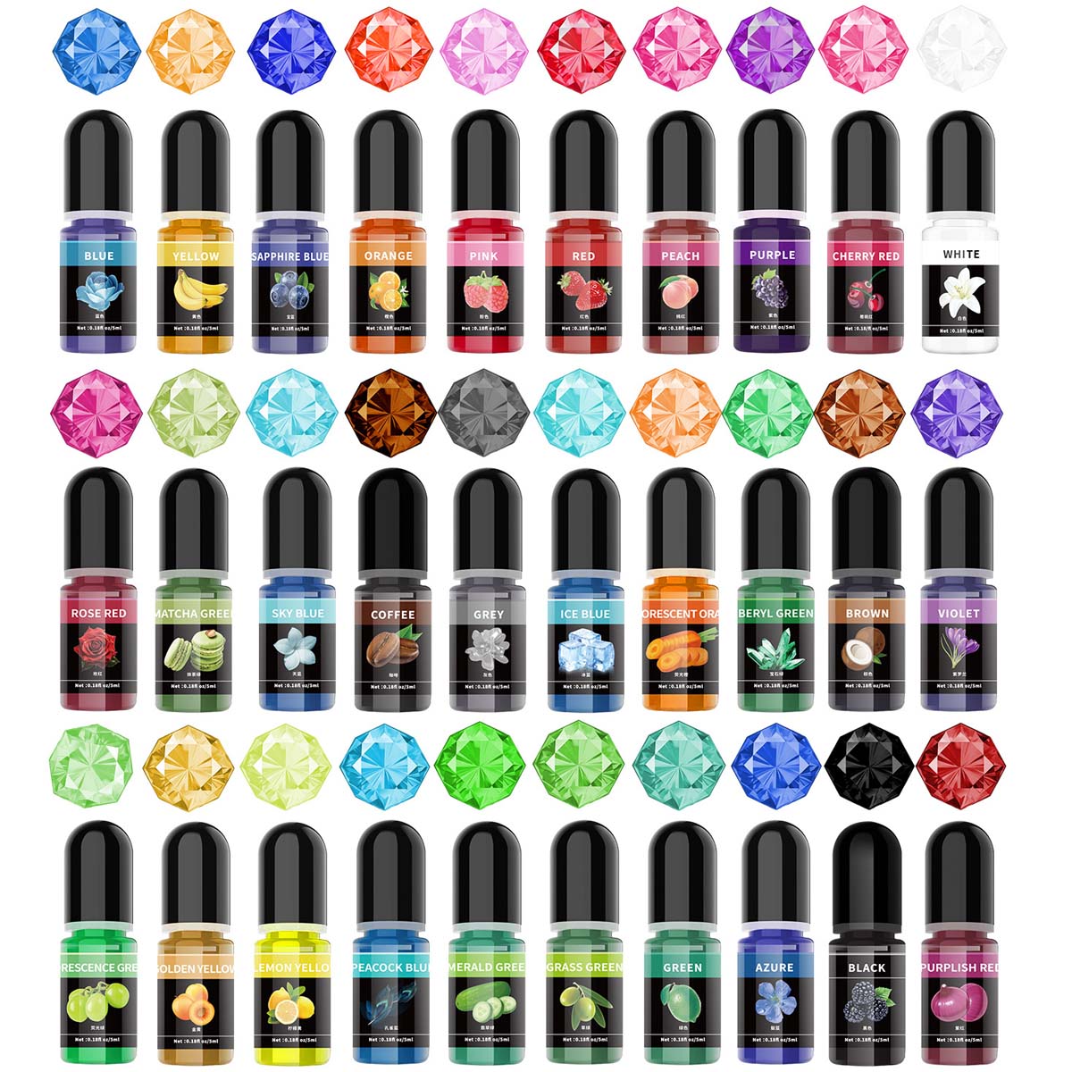 Resin Art Epoxy - 5 ml/şişe Epoksi Reçine Pigment Sıvı