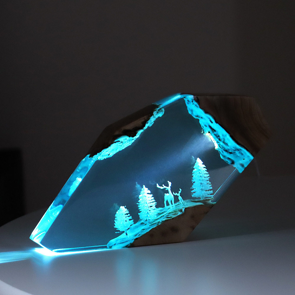 Resin Art Home Decor - Orman Perisi Geyiği Masaüstü Sanatı Kişiselleştirilmiş