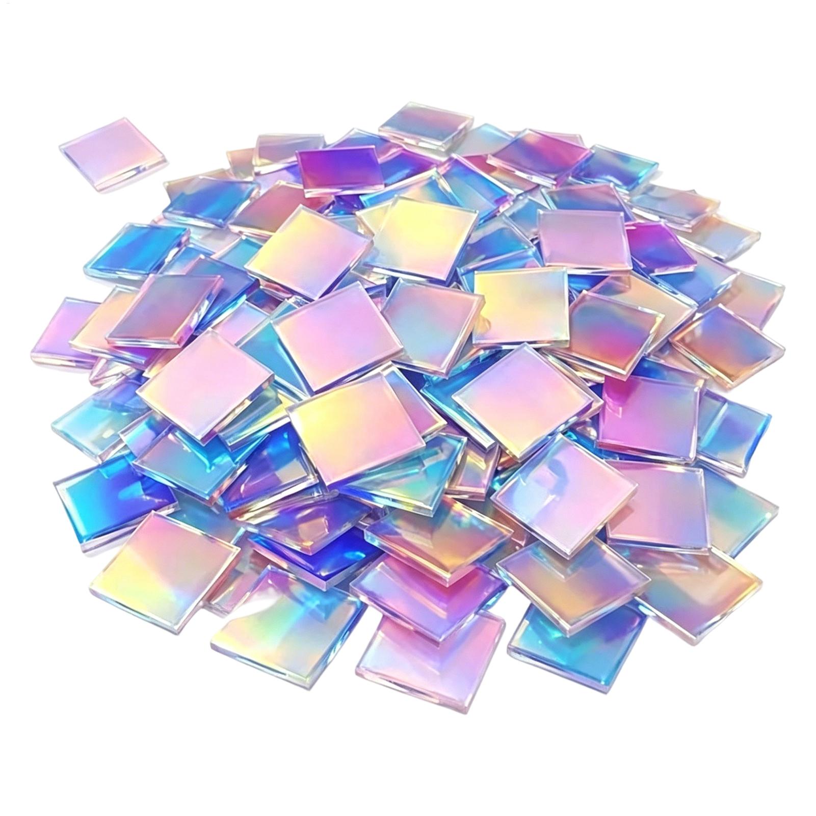 Resin Art And Jewelry - Mini Akrilik Levhalar 100 Parça Gökkuşağı