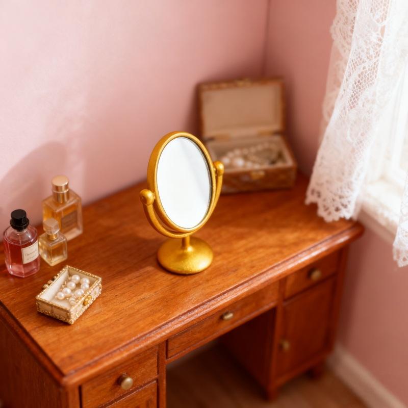 1 adet minyatür Retro ayna tuv - Resin Art Furniture incelemesi ve fiyatı