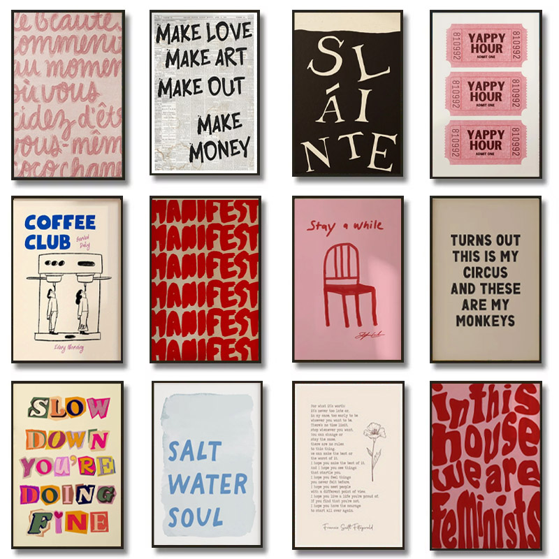 Basit Trendy Metin Baskılı Pos - Resin Art Home Decor incelemesi ve fiyatı