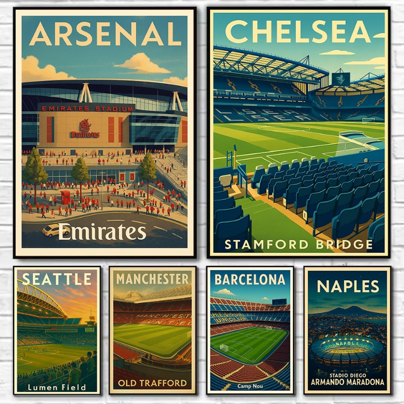 Retro Ünlü Futbol Sahası Arsen - Resin Art Wall Decor incelemesi ve fiyatı