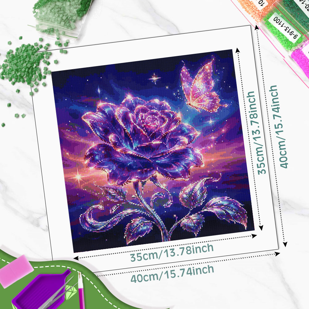 Huacan Tam Kare Yuvarlak Elmas - Resin Art Rose incelemesi ve fiyatı