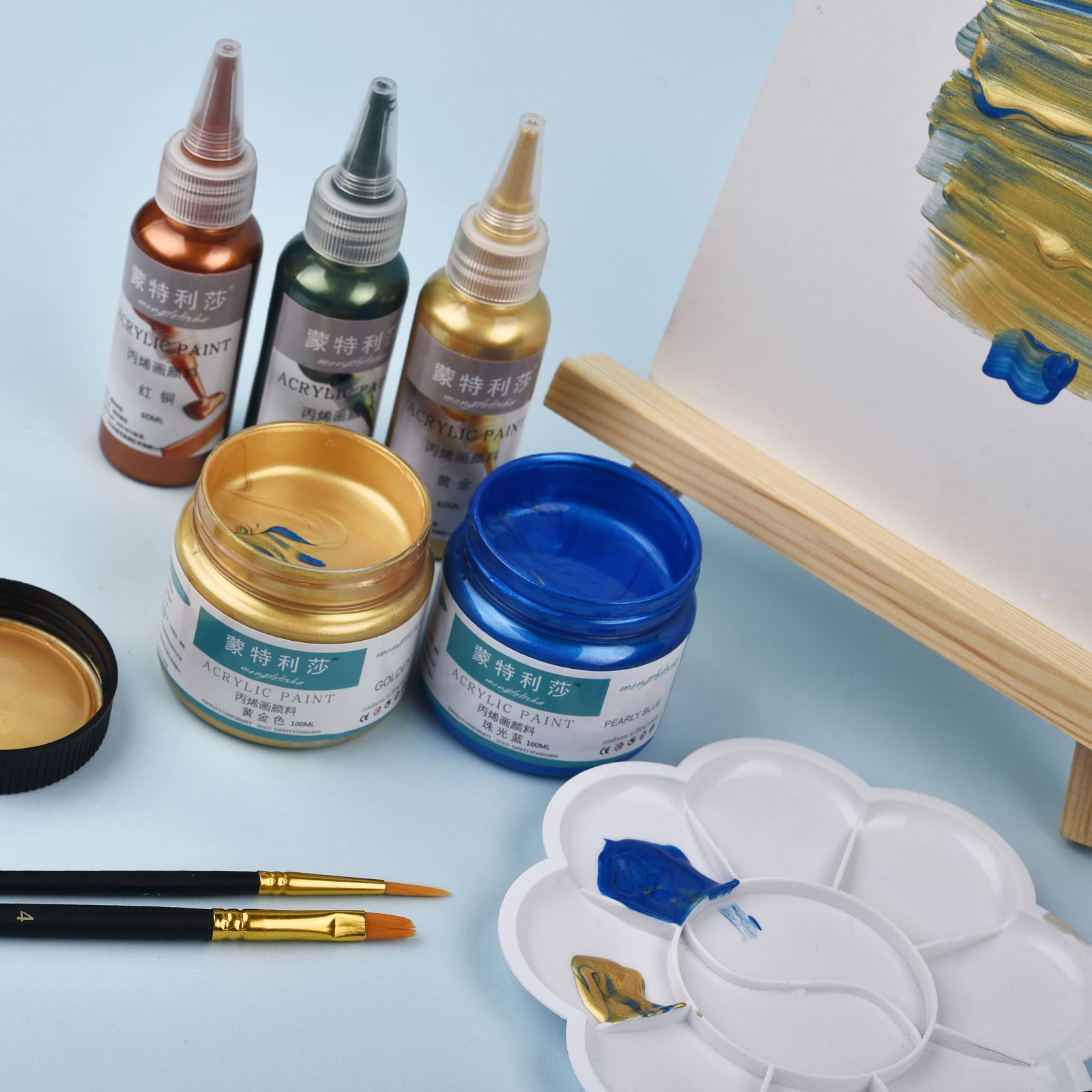 7 renk 60ml/şişe metalik pearl - Resin Art And Jewelry incelemesi ve fiyatı