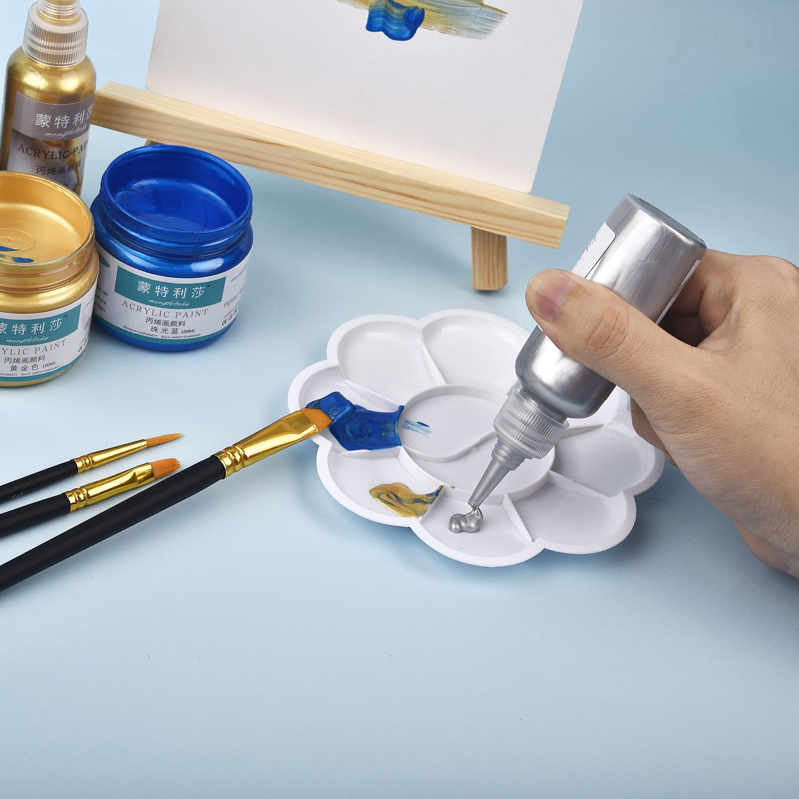 7 renk 60ml/şişe metalik pearl - Resin Art And Jewelry incelemesi ve fiyatı
