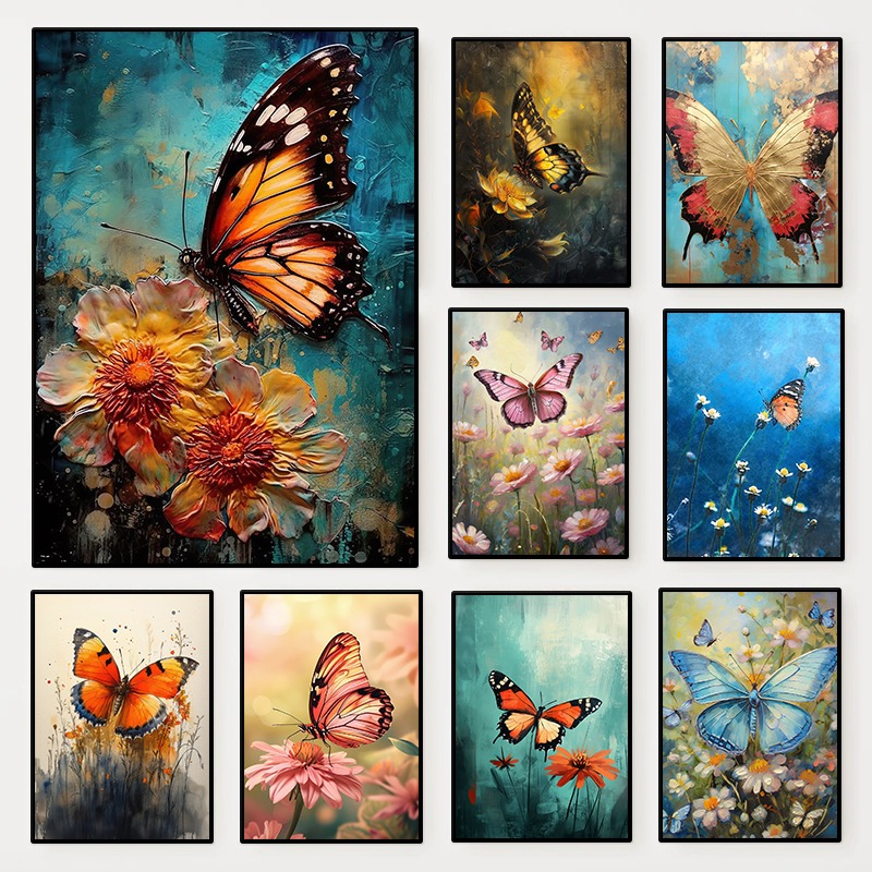Çiçekli Kelebek Posteri Renkli - Resin Art Flower incelemesi ve fiyatı